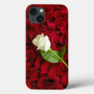 Case-Mate iPhone Case Rose blanc sur les pétales rouges