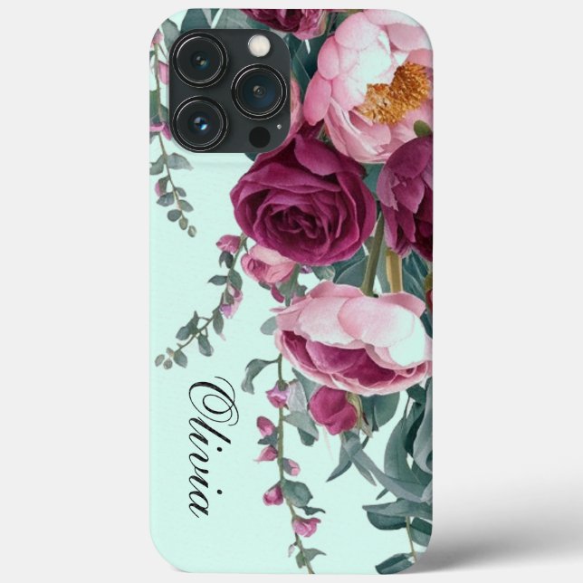Coques Case-Mate iPhone Rose bordeaux moderne (Verso)