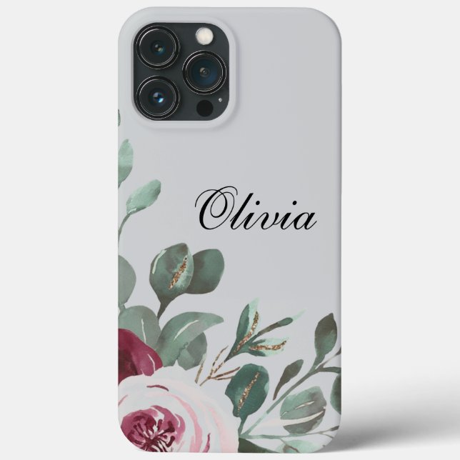Coques Case-Mate iPhone Rose bordeaux moderne (Verso)