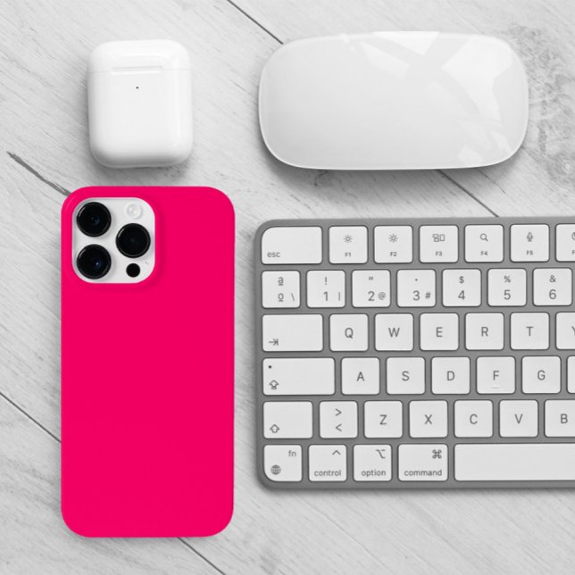 Coques Case-Mate iPhone Rose chaud (Modern minimalist hot pink case.)