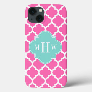 Etui iPhone Case-Mate Rose Chaud2 Avec Marocain #5 Turquoise 3 Init Mono