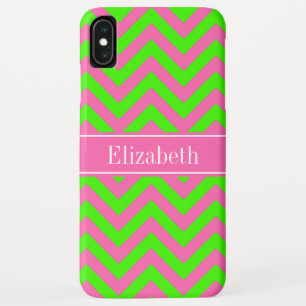 Etui iPhone Case-Mate Rose Chaud #2 Vert Citron LG Chevron Monogramme No