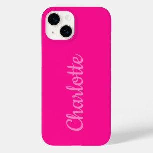 Coque Pour iPhone 14 Rose chaud personnalisé moderne