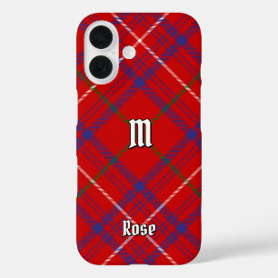 Coques iPhone 16 Rose de clan Tartan