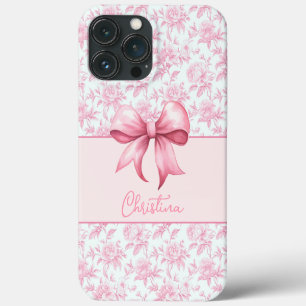 Case-Mate iPhone Case Rose de cottage rose avec coquette Bow