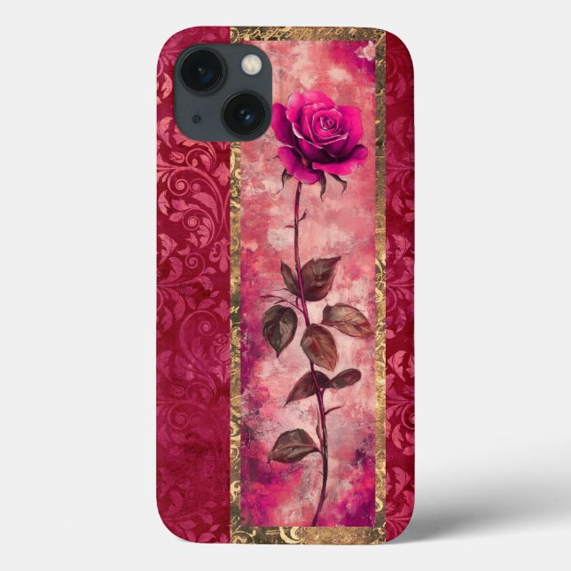 Coques Case-Mate iPhone Rose de style grunge rose (Verso)