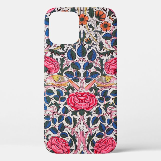 Coques Case-Mate iPhone Rose et Bird, William Morris (Verso)