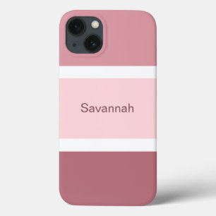 Case-Mate iPhone Case Rose et blanc personnalisés rayures moderne