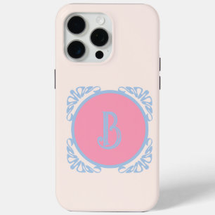 Coque iPhone 15 Pro Max Rose et bleu personnalisés