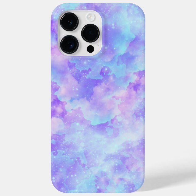 Coques Case-Mate iPhone rose et rose pastel rêve aquarelle galaxy pomme (Verso)