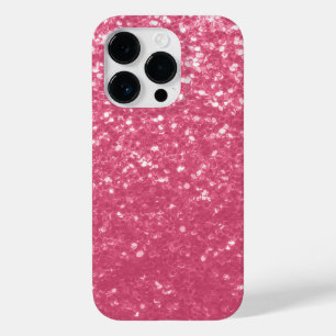 Coque Pour iPhone 14 Pro Rose faux étincelles scintillement rose clair