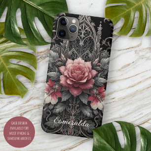Case-Mate iPhone Case Rose florale victorienne gothique foncée personnal