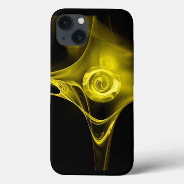 COQUES Case-Mate iPhone ROSE FRACTAL JAUNE LÉGER (Verso)