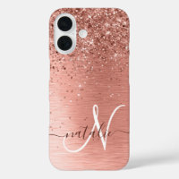 Rose Gold brossé Parties scintillant métallique No