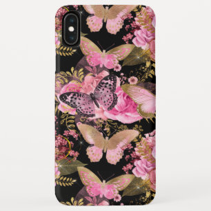Case-Mate iPhone Case Rose Gold Floral et Butterfly Girl Motif