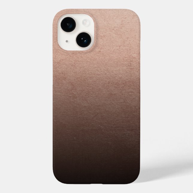 Coques Case-Mate iPhone Rose Gold Foil Black Ombre Arrière - plan (Verso)