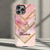 Rose gold géométrique élégant féminin