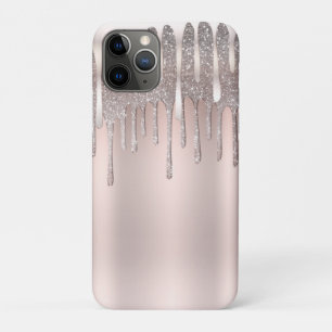 Case-Mate iPhone Case Rose Gold Glitter Diamant Rose Icy Pailleté Dégoul