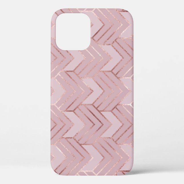 Coques Case-Mate iPhone Rose Gold Hearts Parties scintillant Motif. (Verso)