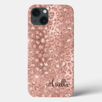 Rose Gold Pailleté Léopard Chic