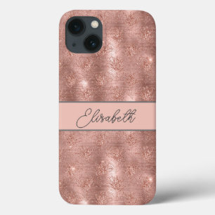 Case-Mate iPhone Case Rose Gold Paillettres Étincelles Gris Rose Tendanc