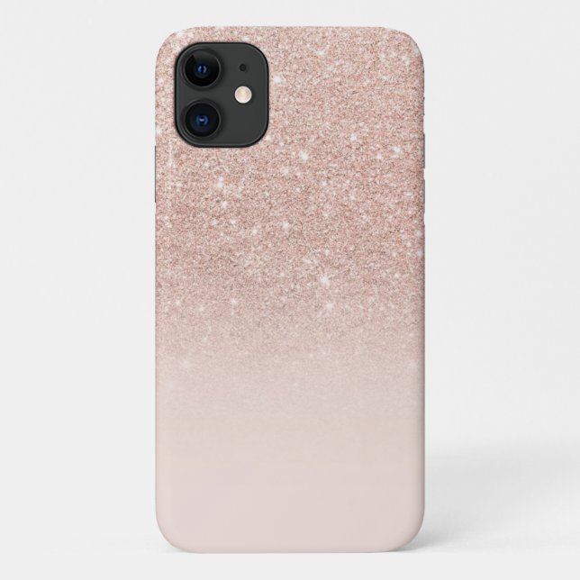 Coques Case-Mate iPhone Rose Gold parties scintillant Roses s'est évanoui  (Dos)