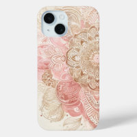 Rose Marron Crème Mandala Bohème Mode Bohème