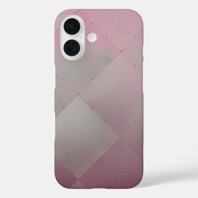 Coques Case-Mate iPhone Rose métallique À damiers brillant moderne (Verso)