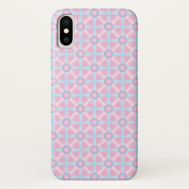 Coques Case-Mate iPhone Rose mignon, violet et bleu clair Motif (Dos)