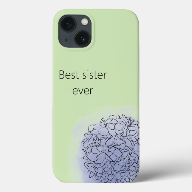 Coques Case-Mate iPhone Rose Moderne Chic Élégant Bleu Hydrangée Pour Soeu (Verso)