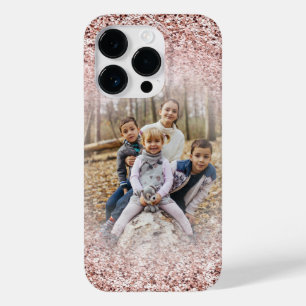 Coque Pour iPhone 14 Pro Rose moderne Parties scintillant or Sparkle Photo