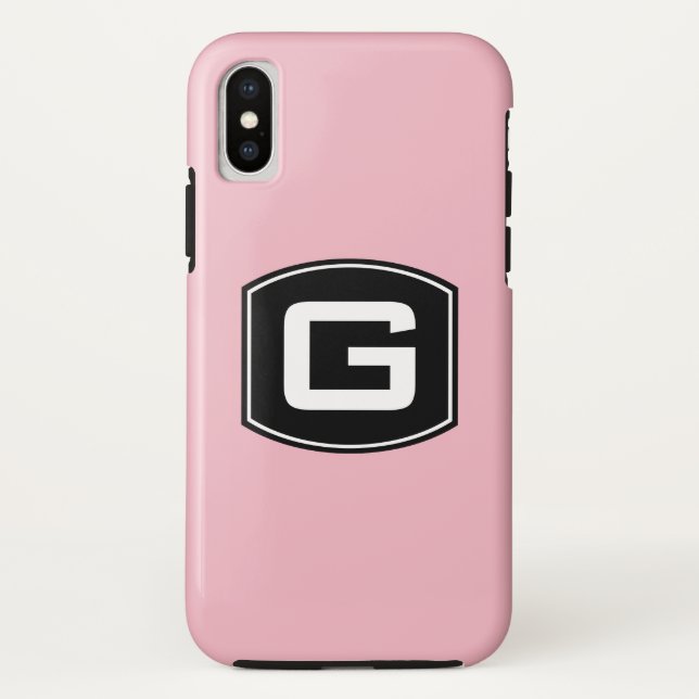Coques Case-Mate iPhone Rose Monogramme (Dos)