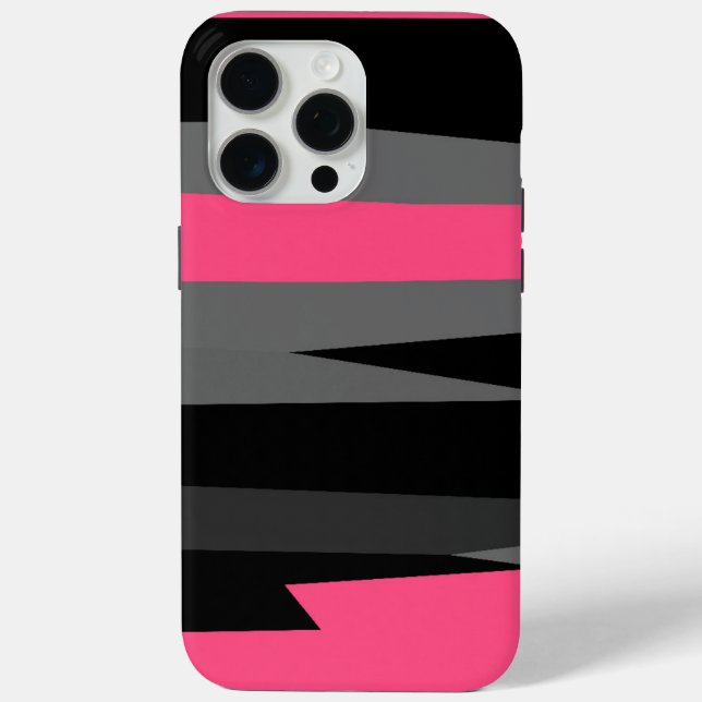 Coques Case-Mate iPhone Rose Noir et Gris (Verso)