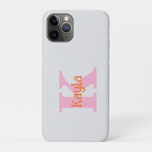 Case-Mate iPhone Case Rose Orange Couleur Personnalisée Gris Moderne Fém