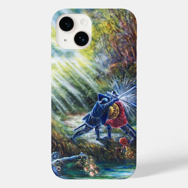 Coques Case-Mate iPhone ROSE OUBLIÉ combattant les chevaliers, l'argent et (Verso)
