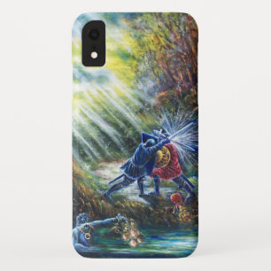 Coque Pour iPhone XR ROSE OUBLIÉ combattant les chevaliers, l'argent et