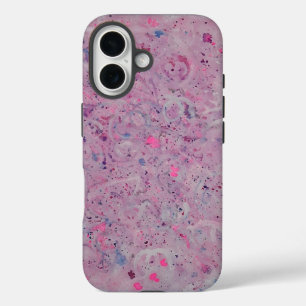 Coques iPhone 16 Rose Pâle Aquarelle Abstraite