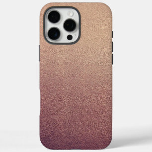Coques iPhone 16 Pro Max Rose Parties scintillant or sable texture visuelle