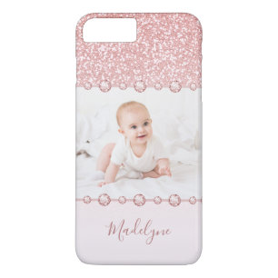 Case-Mate iPhone Case Rose Parties scintillant rose Rhinestone Nom Photo