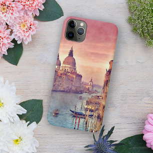 Case-Mate iPhone Case Rose pastel bleu Venise Canal Grande Aquarelle