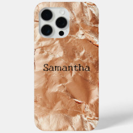 Coque iPhone 15 Pro Max Rose Peach Gold Glam