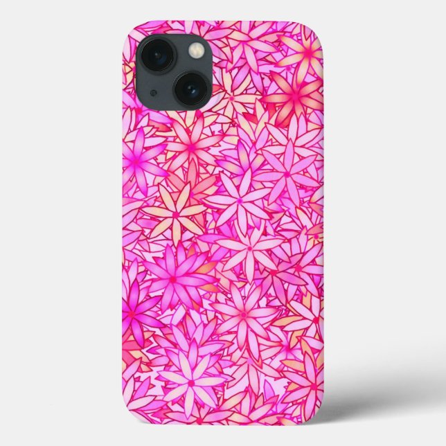 Coques Case-Mate iPhone rose, pêche, orchidée et fleurs de corail (Verso)