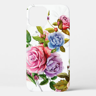 Case-Mate iPhone Case Rose, pivoine avec feuilles et camomille avec corn