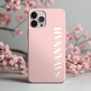 Case-Mate iPhone Case Rose poudré nom personnalisé simple 