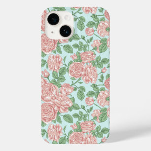 Coque Pour iPhone 14 Rose rose Jardin Bouquet Motif