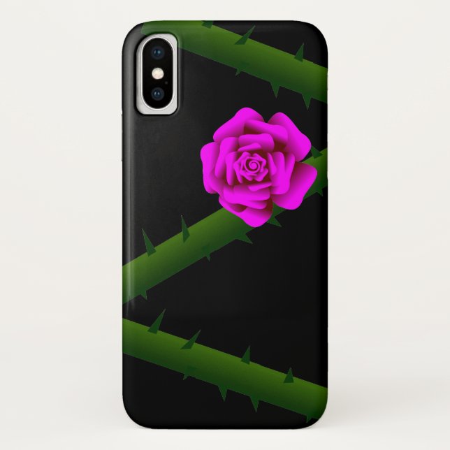 Coques Case-Mate iPhone Rose rose rose épineuse (Dos)