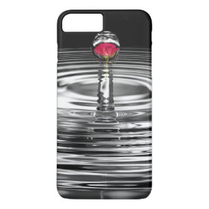 Etui iPhone Case-Mate rose rouge dans la gouttelette d'eau