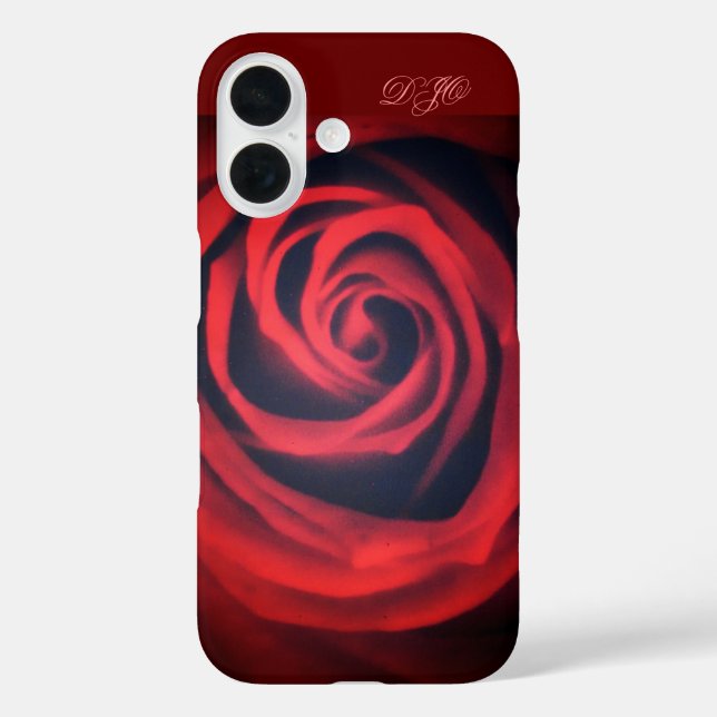 Coques Case-Mate iPhone Rose rouge foncé près (Verso)