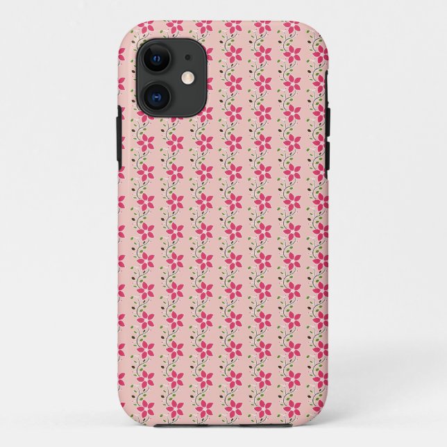 Coques Case-Mate iPhone Rose sur rose (Dos)