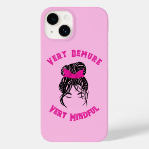 Coque Pour iPhone 14 Rose "Très Dépourvu, Très Minutieux"